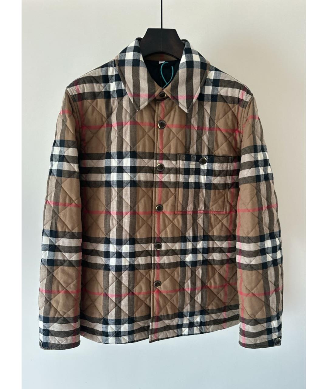 BURBERRY Коричневая полиэстеровая куртка, фото 7