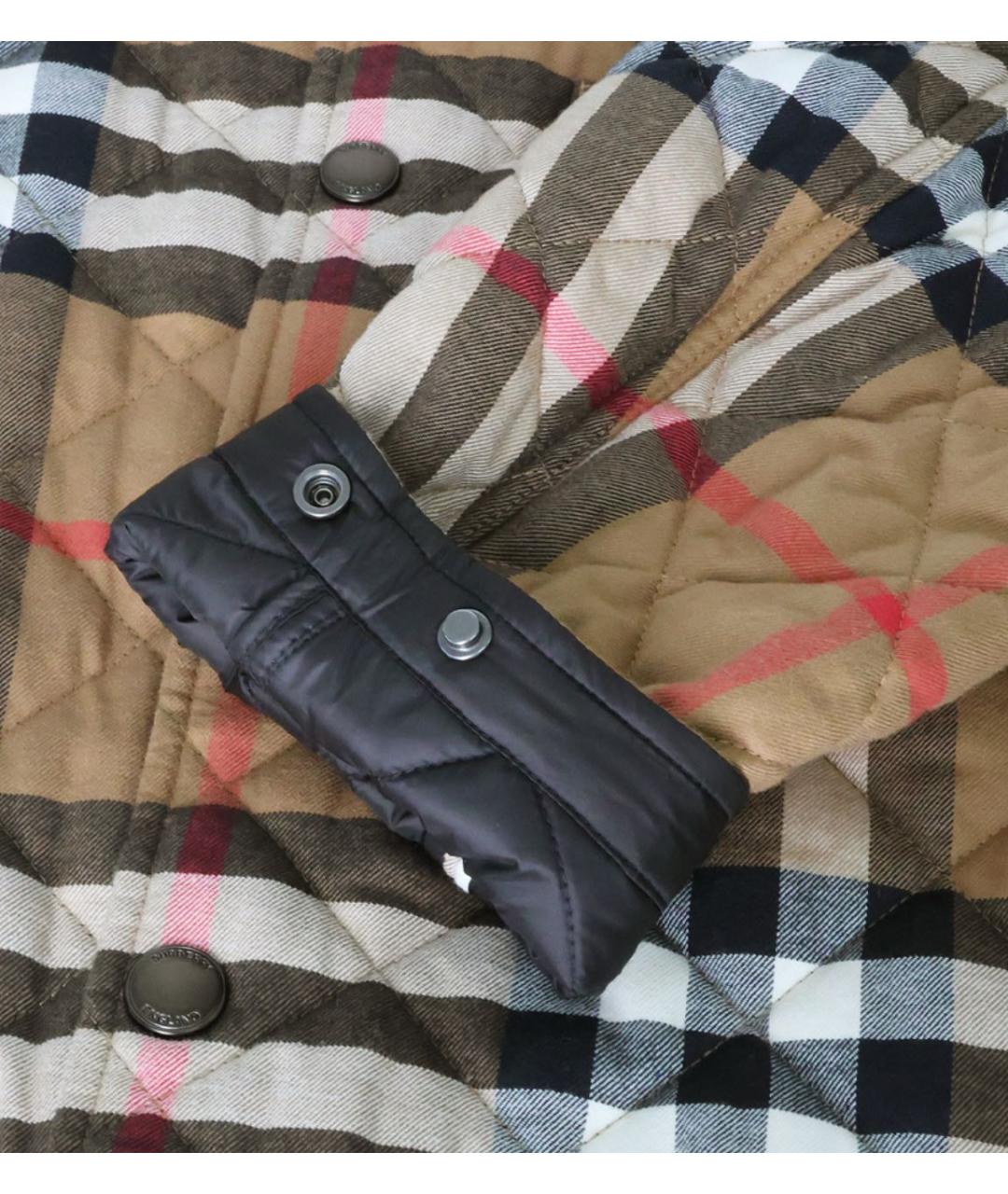 BURBERRY Коричневая полиэстеровая куртка, фото 3