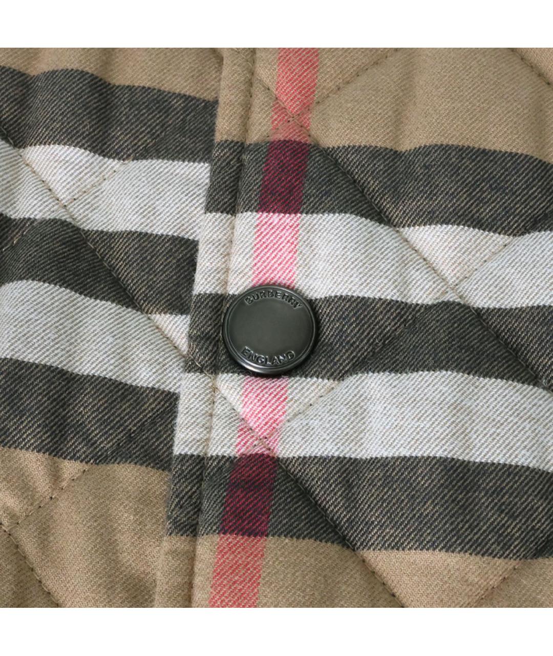 BURBERRY Коричневая полиэстеровая куртка, фото 6