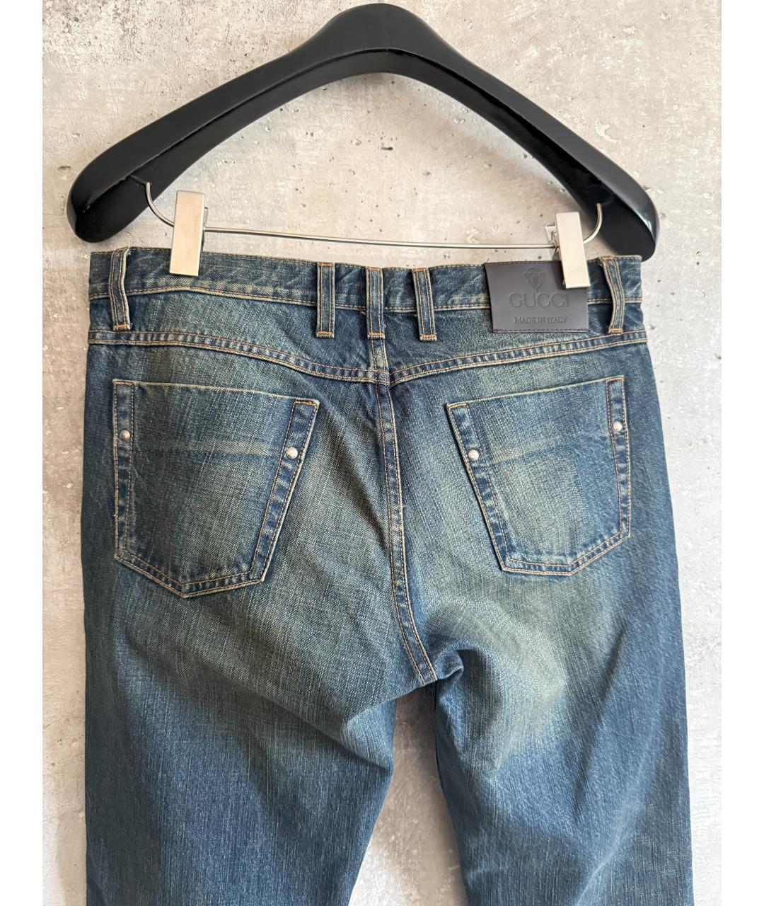 GUCCI Синие хлопковые джинсы скинни, фото 3