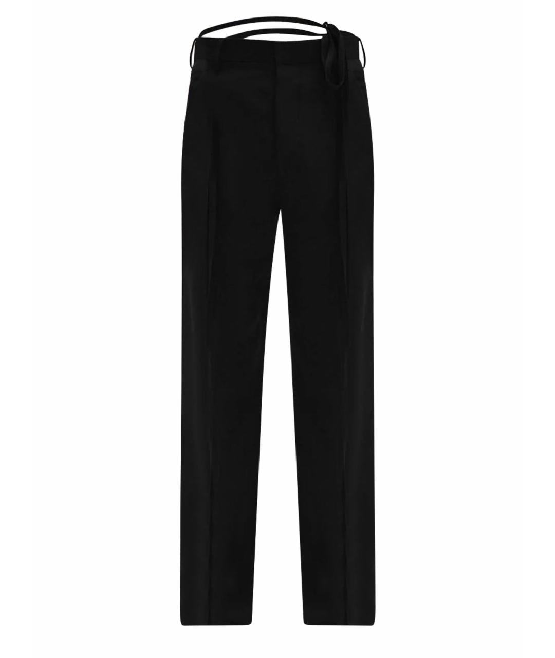 ANN DEMEULEMEESTER Черные вискозные брюки широкие, фото 1