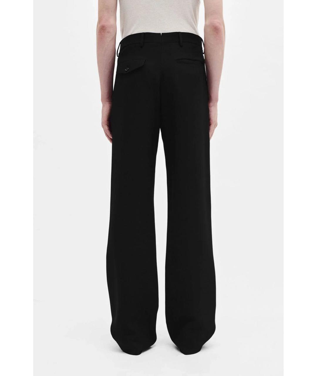 ANN DEMEULEMEESTER Черные вискозные брюки широкие, фото 3