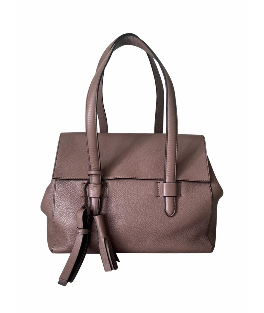 MAX MARA Коричневая кожаная сумка через плечо, фото 1