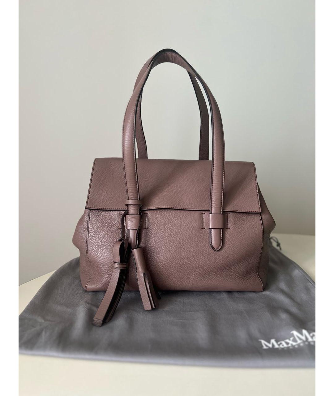 MAX MARA Коричневая кожаная сумка через плечо, фото 8