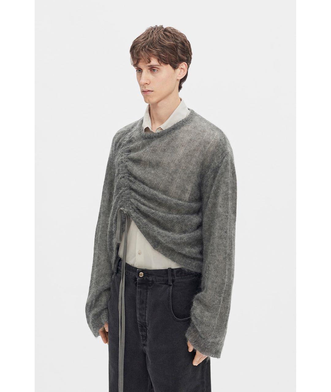 ANN DEMEULEMEESTER Серый джемпер / свитер, фото 2