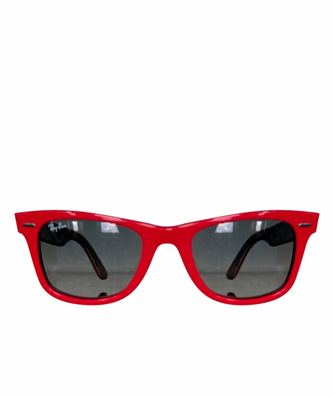 RAY BAN Красные пластиковые солнцезащитные очки, фото 1