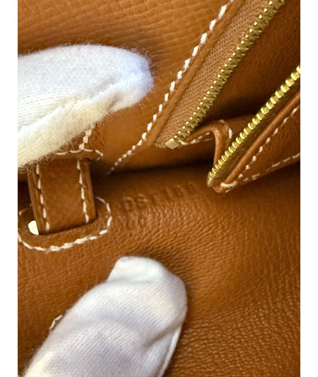 HERMES Коричневая кожаная сумка через плечо, фото 8