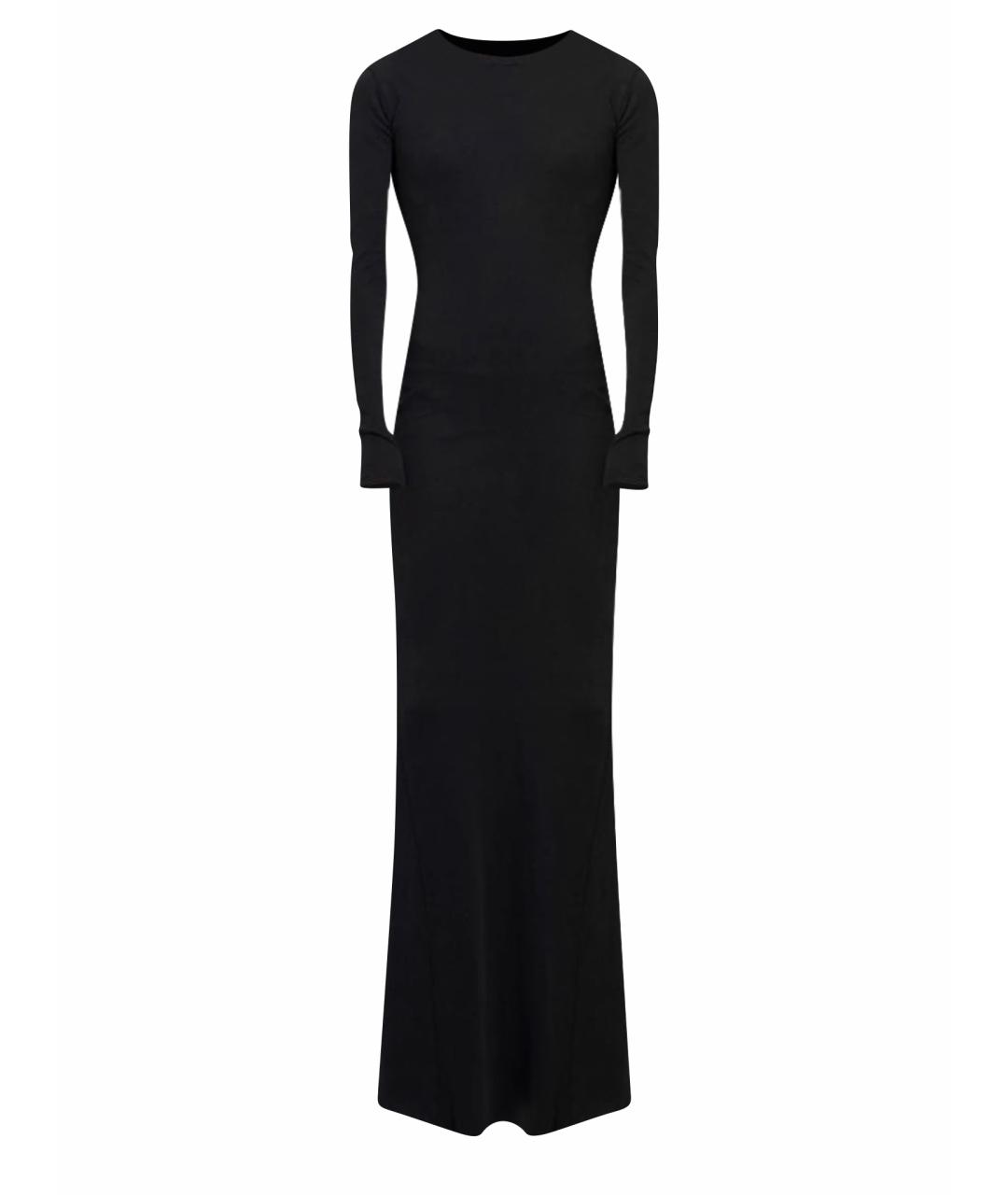 ANN DEMEULEMEESTER Черное хлопковое повседневное платье, фото 1