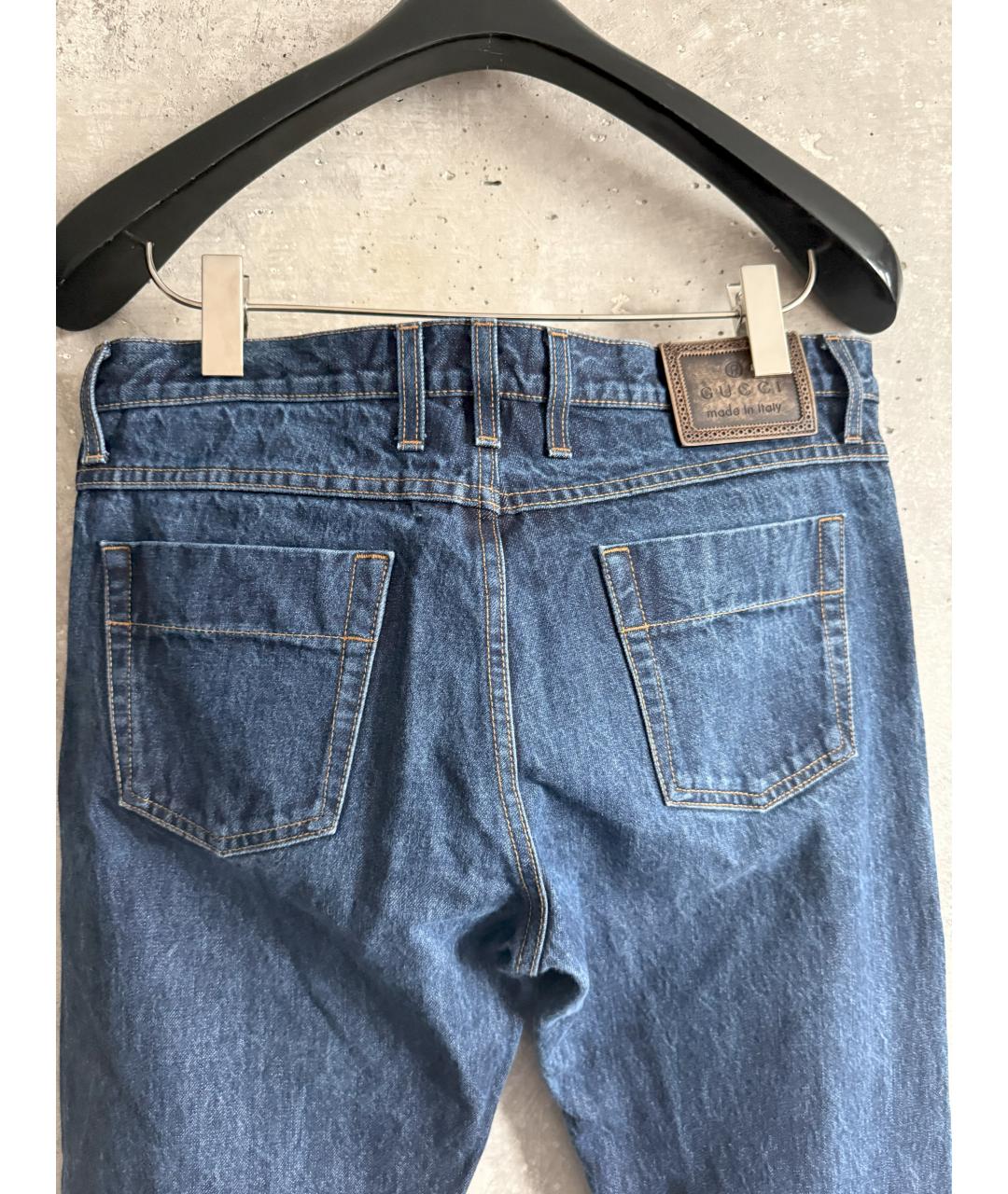 GUCCI Синие хлопковые джинсы скинни, фото 3