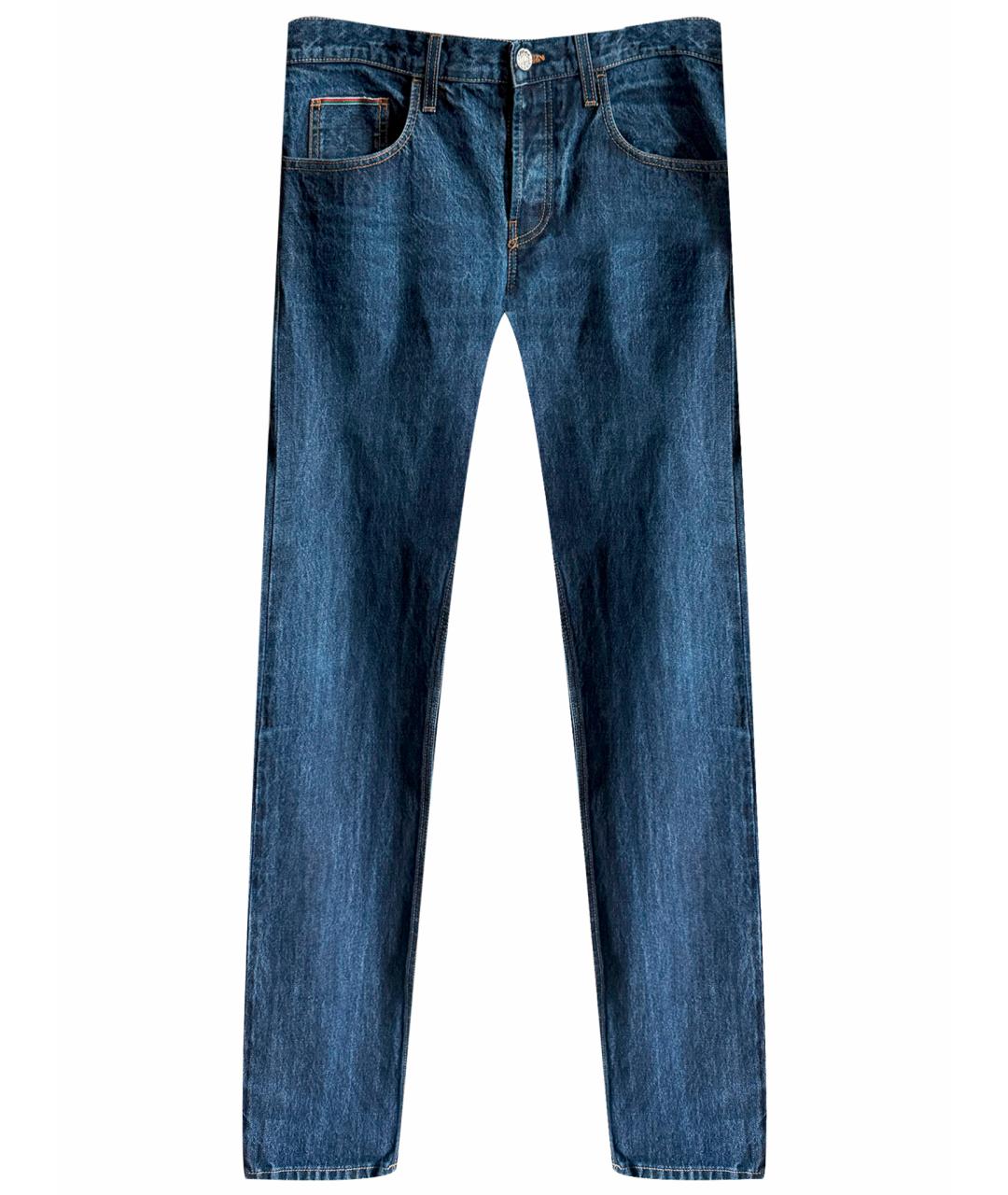 GUCCI Синие хлопковые джинсы скинни, фото 1