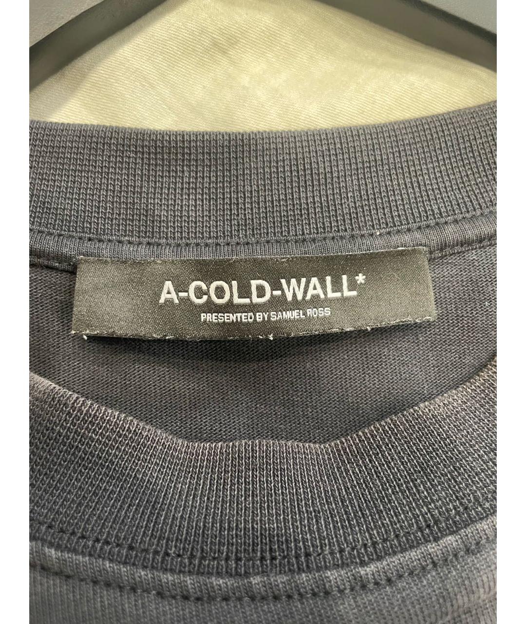 A-COLD-WALL* Черная хлопковая футболка, фото 3
