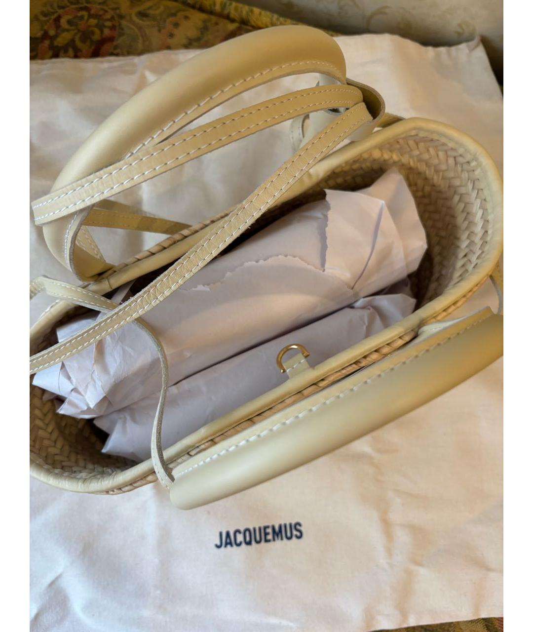 JACQUEMUS Бежевая пляжная сумка, фото 3
