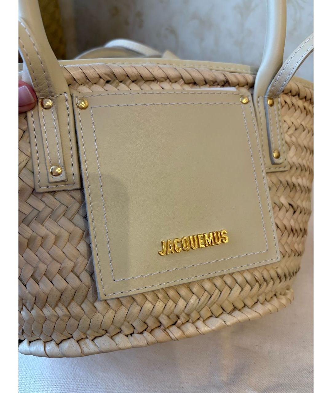 JACQUEMUS Бежевая пляжная сумка, фото 2