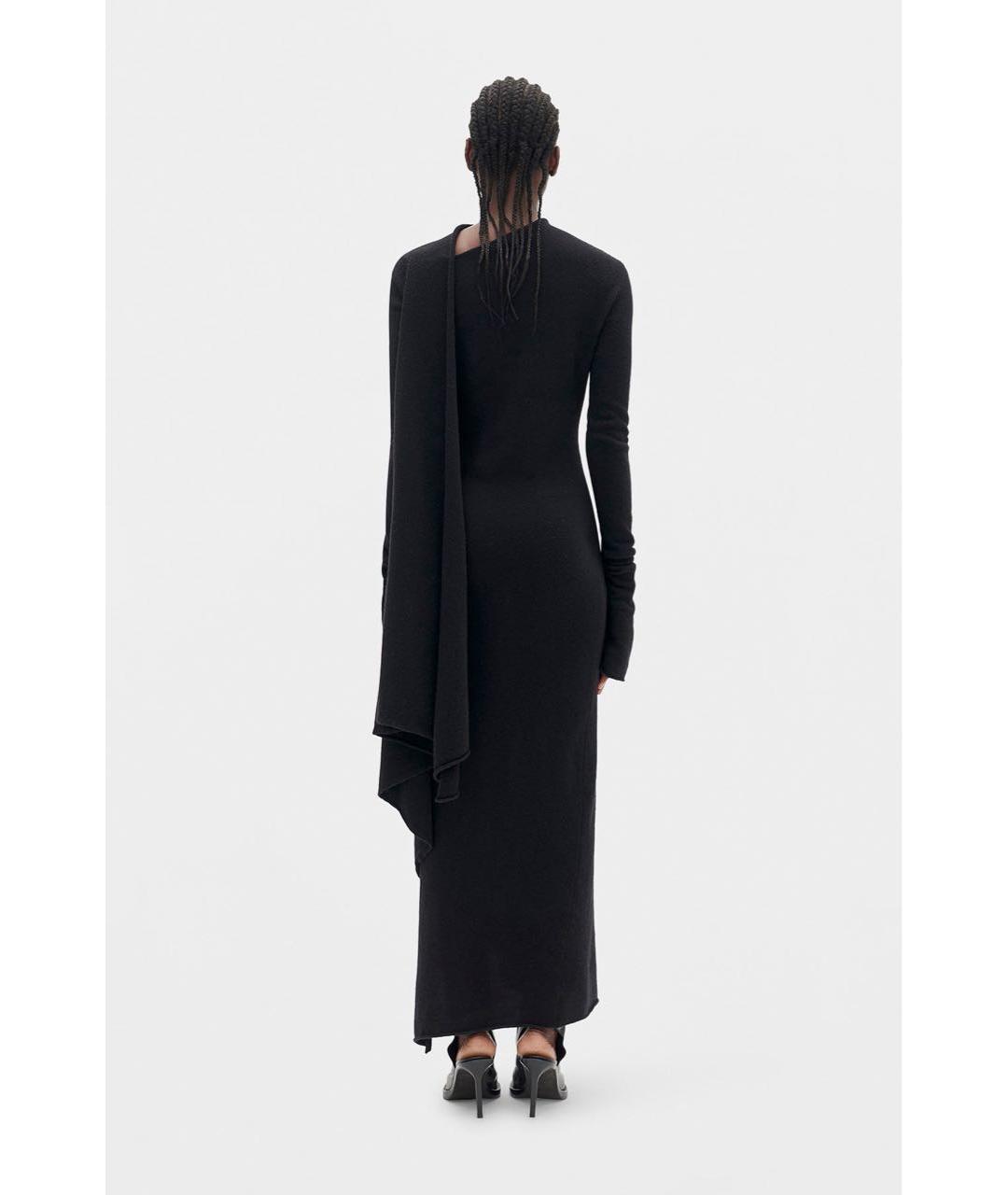 ANN DEMEULEMEESTER Черное шерстяное повседневное платье, фото 3