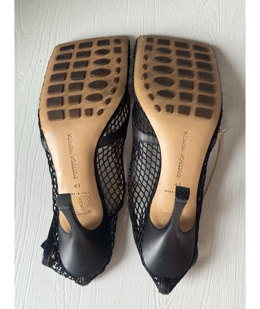BOTTEGA VENETA Черные текстильные туфли, фото 5