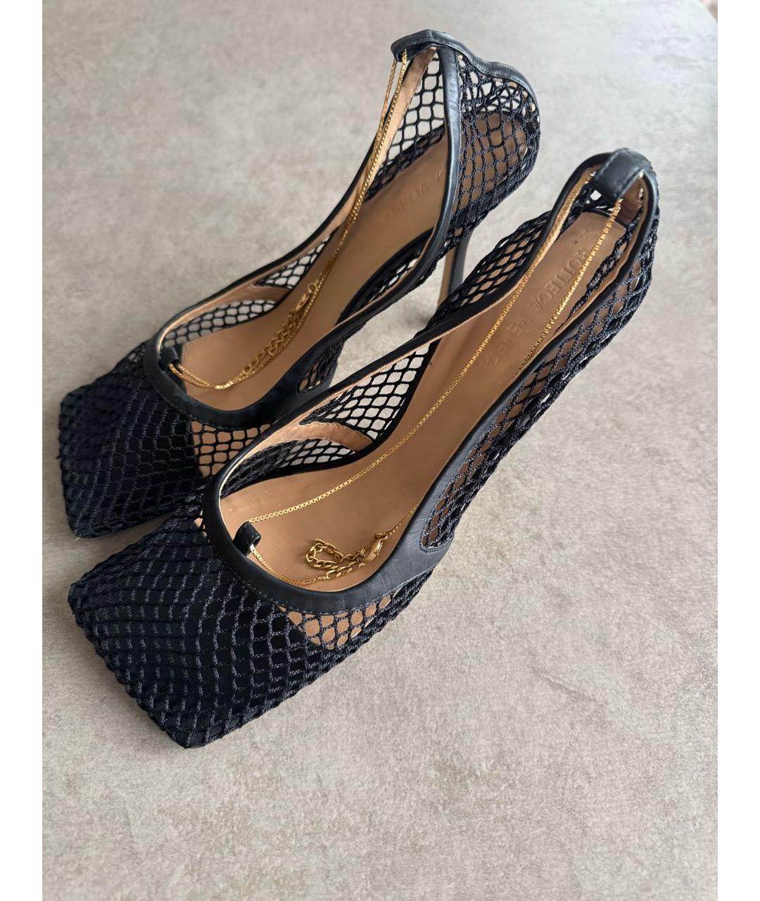 BOTTEGA VENETA Черные текстильные туфли, фото 3