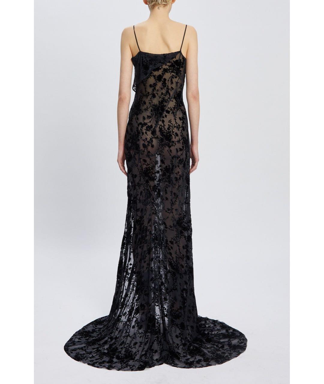 ANN DEMEULEMEESTER Черное вискозное вечернее платье, фото 3
