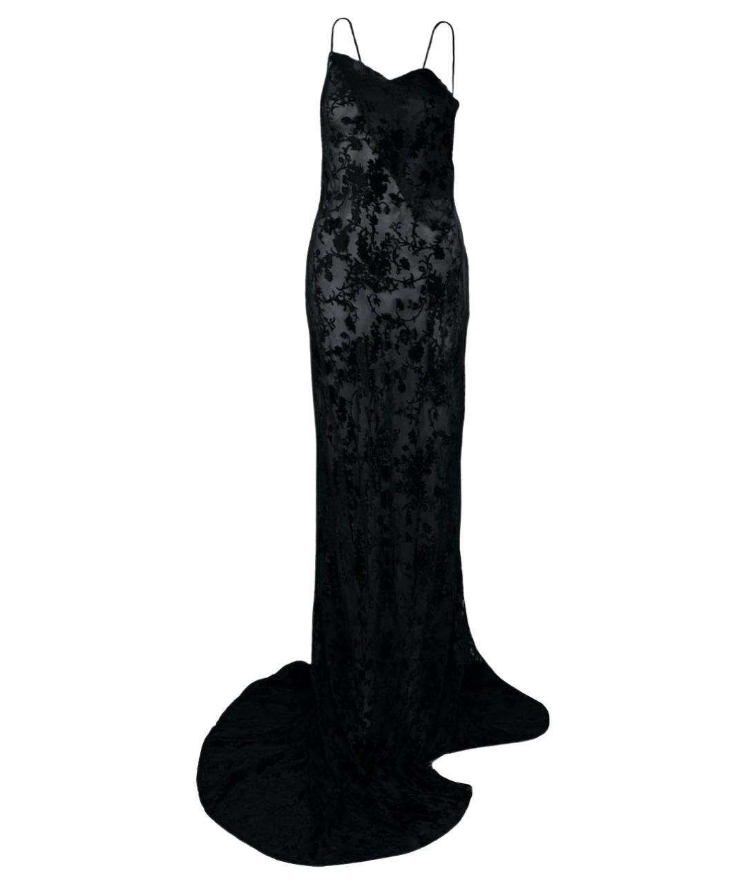 ANN DEMEULEMEESTER Черное вискозное вечернее платье, фото 1