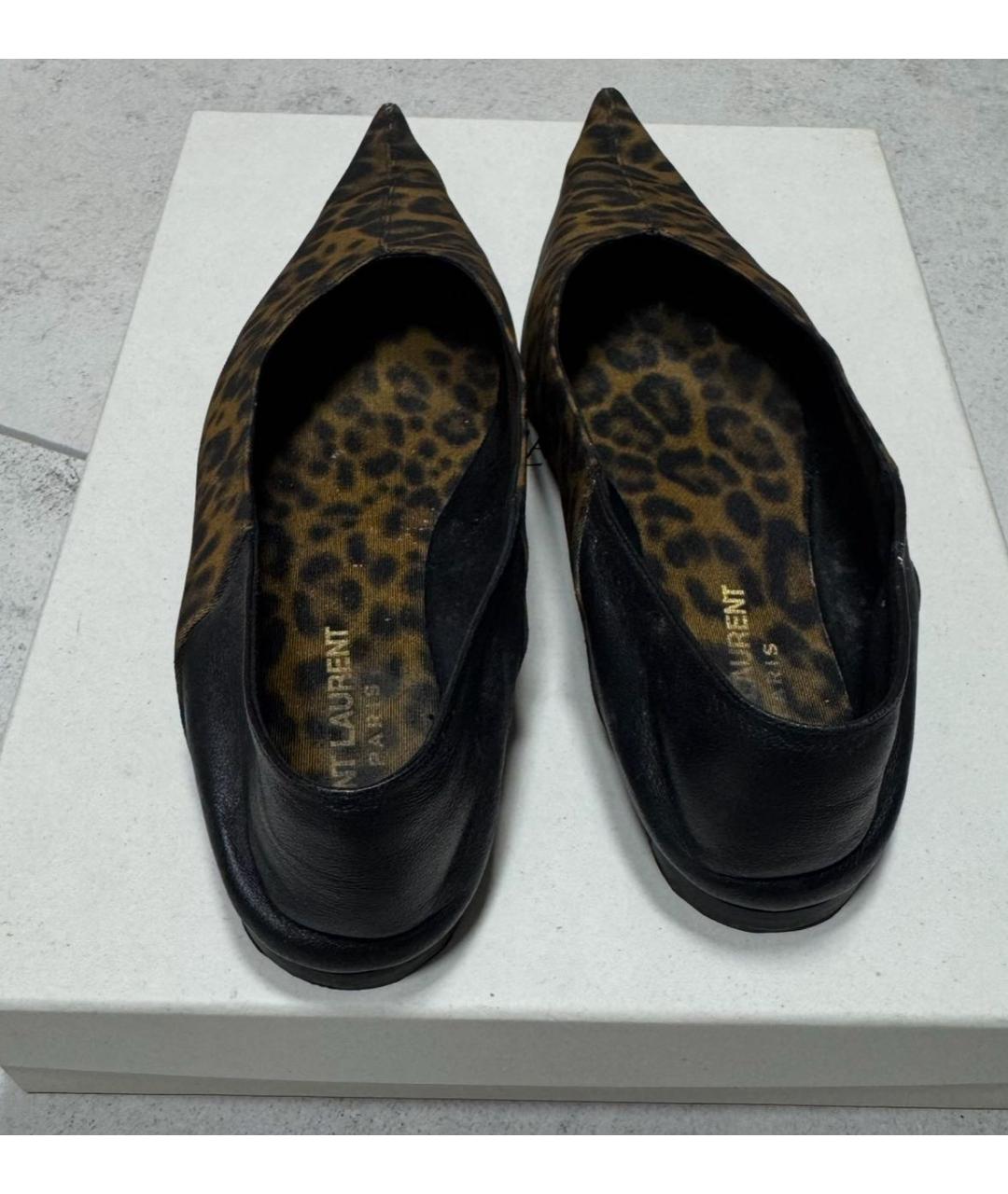 SAINT LAURENT Коричневые балетки, фото 3