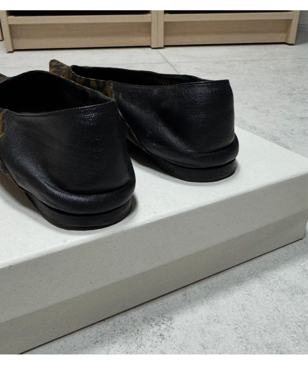 SAINT LAURENT Коричневые балетки, фото 4