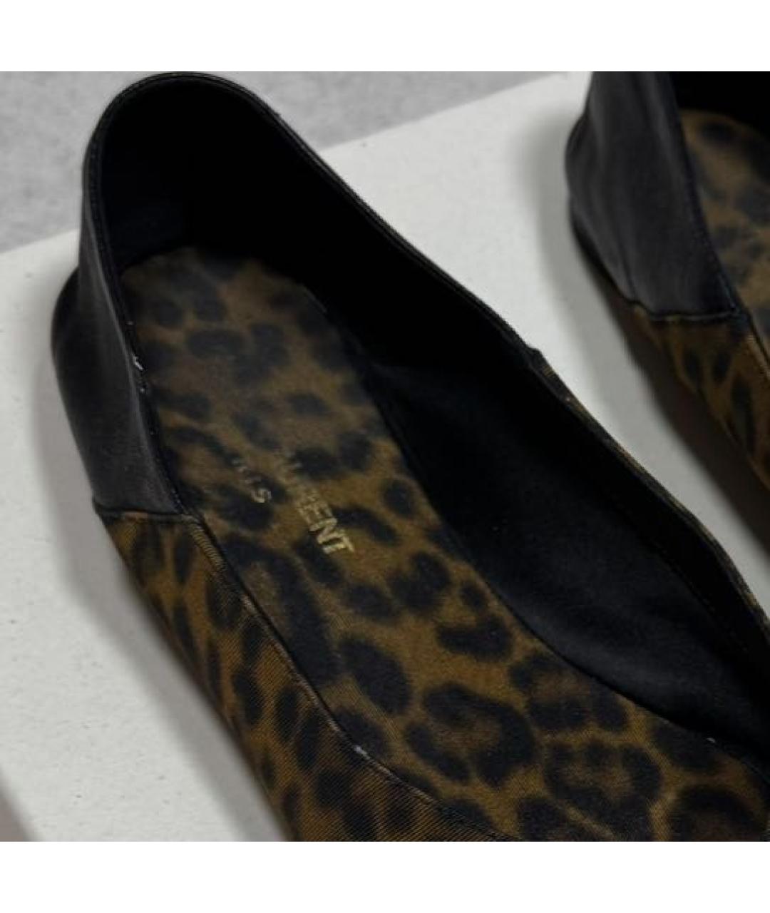 SAINT LAURENT Коричневые балетки, фото 6