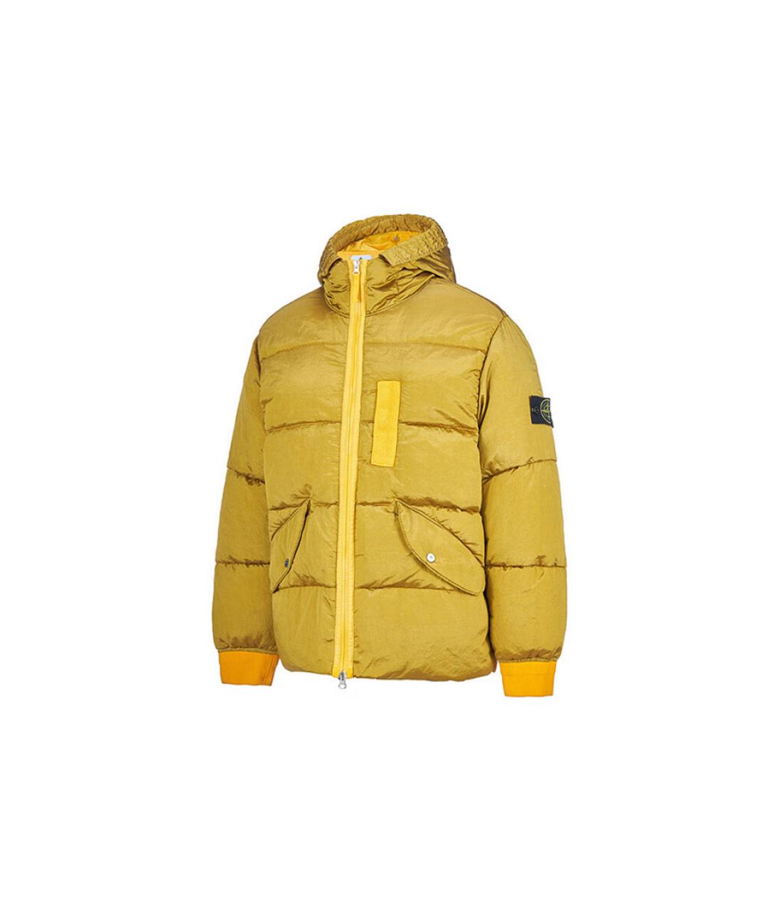 STONE ISLAND Желтый пуховик, фото 3