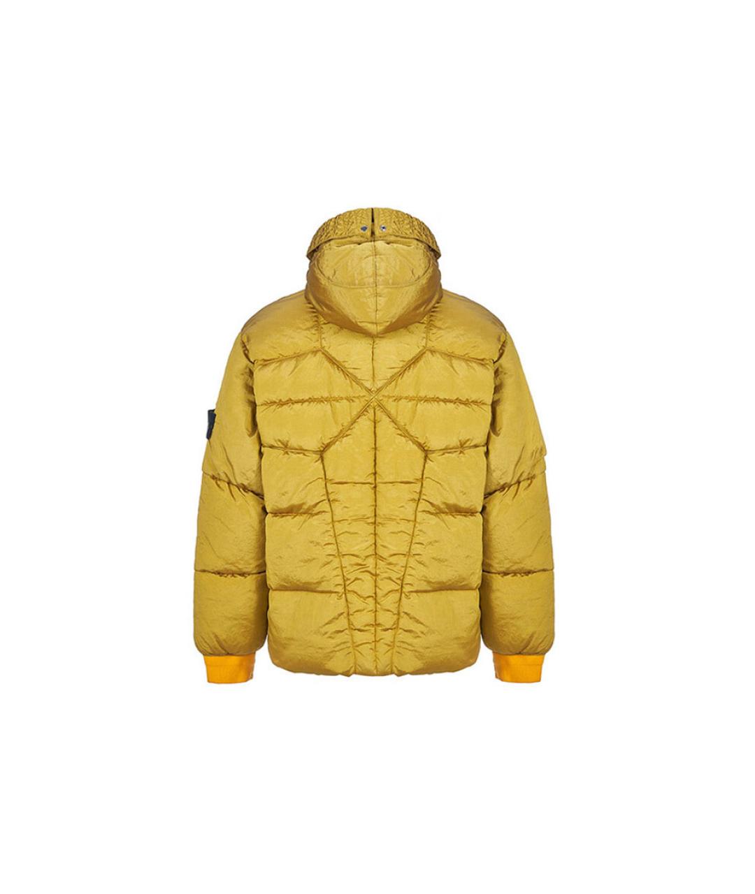 STONE ISLAND Желтый пуховик, фото 2
