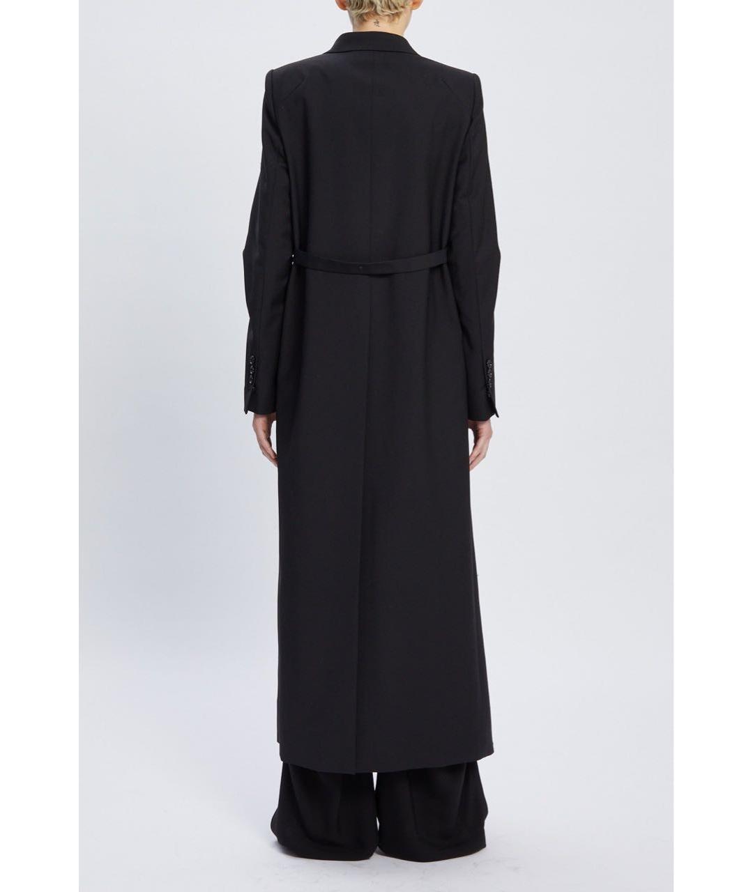 ANN DEMEULEMEESTER Черное шерстяное пальто, фото 4