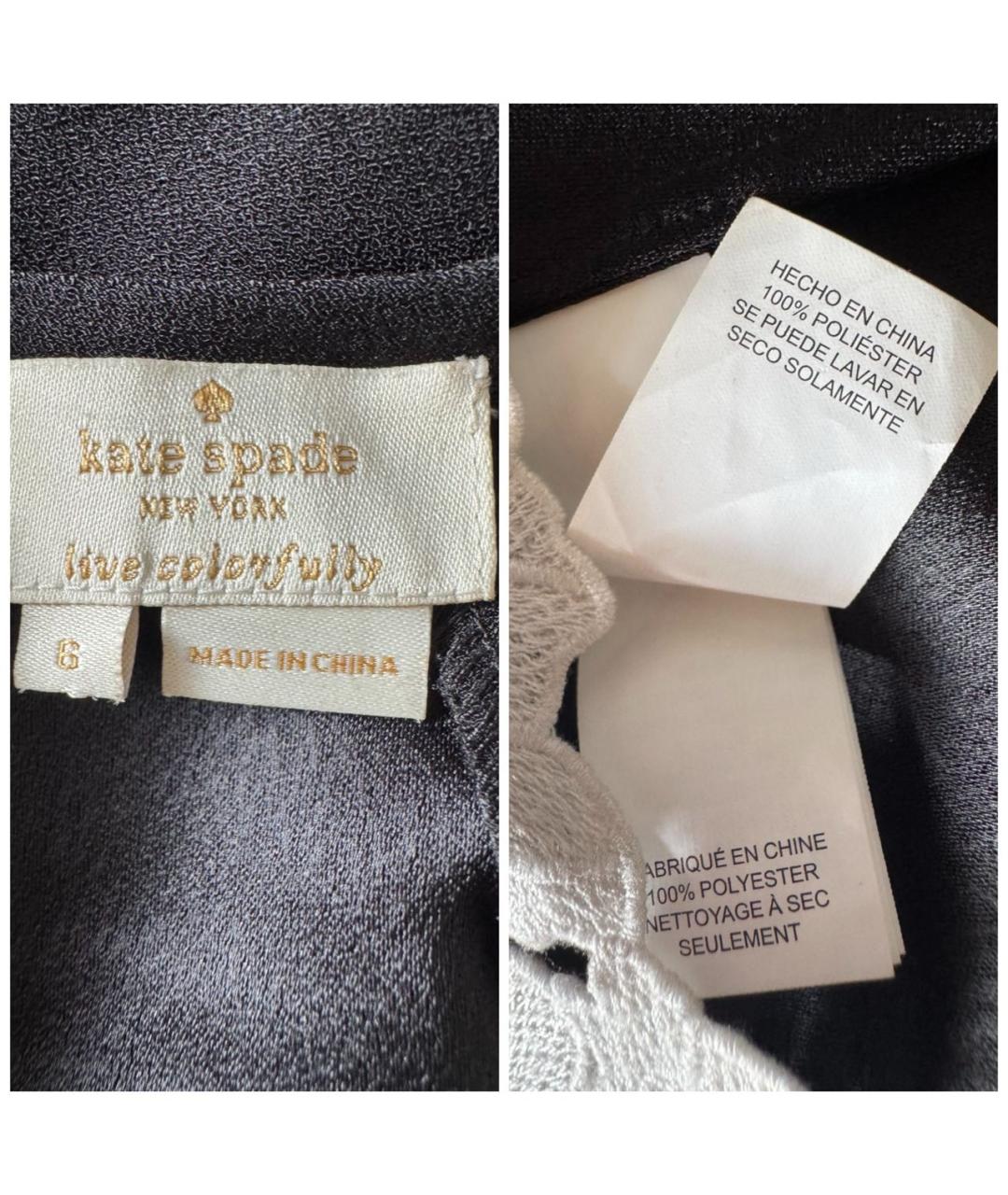 KATE SPADE Черная полиэстеровая блузы, фото 8
