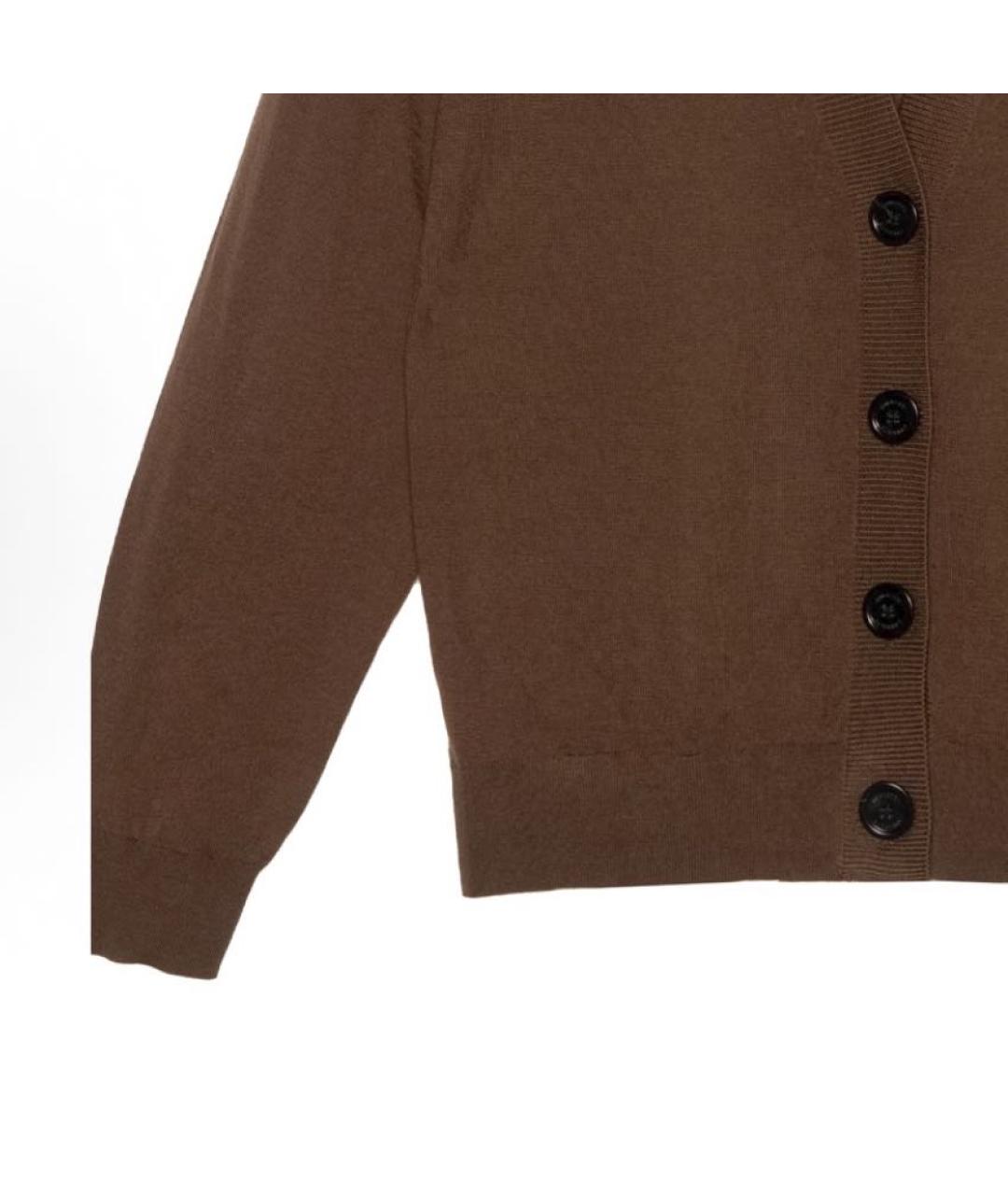 BURBERRY Коричневый шерстяной кардиган, фото 6