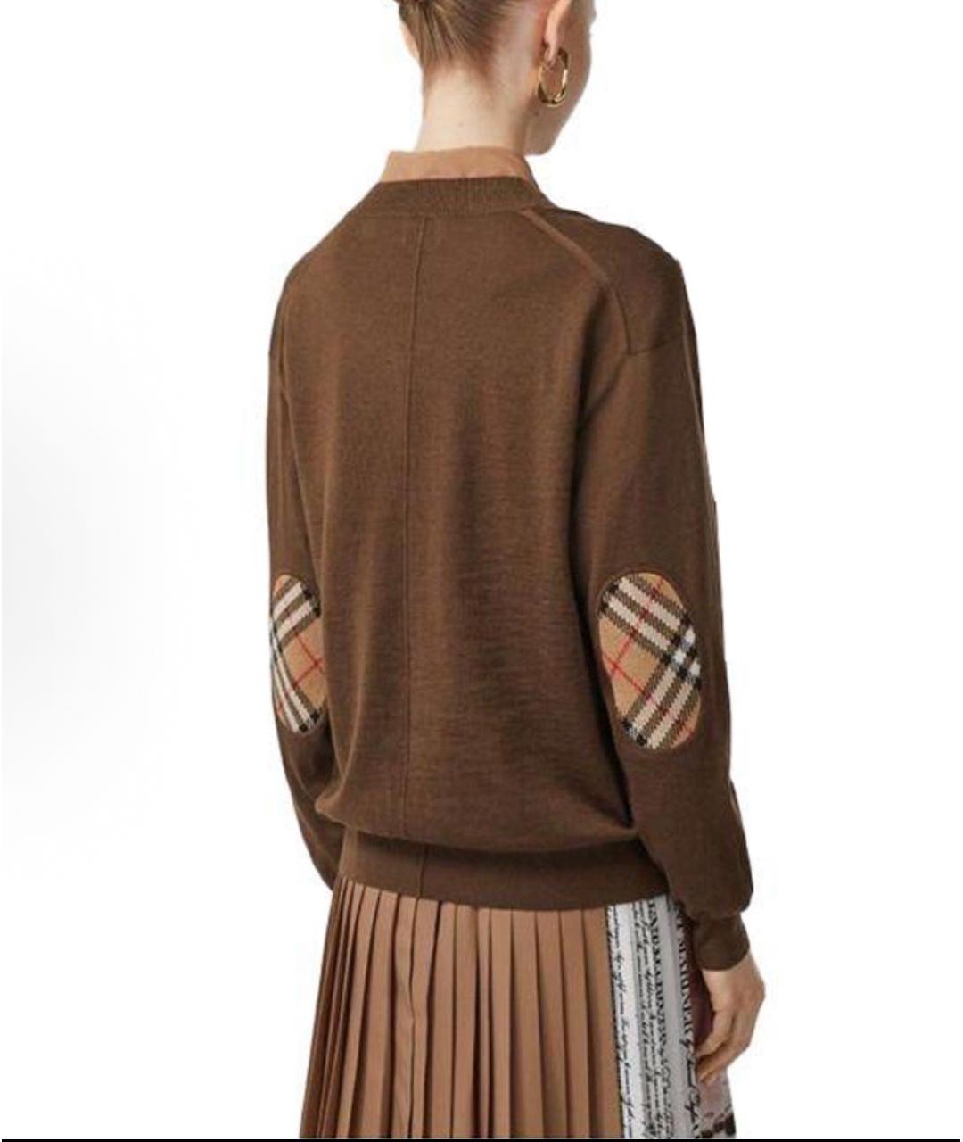BURBERRY Коричневый шерстяной кардиган, фото 2