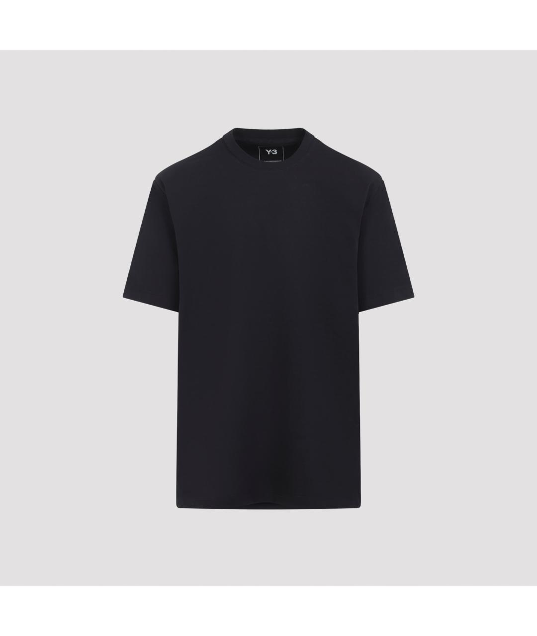 Y-3 Черная хлопковая футболка, фото 3