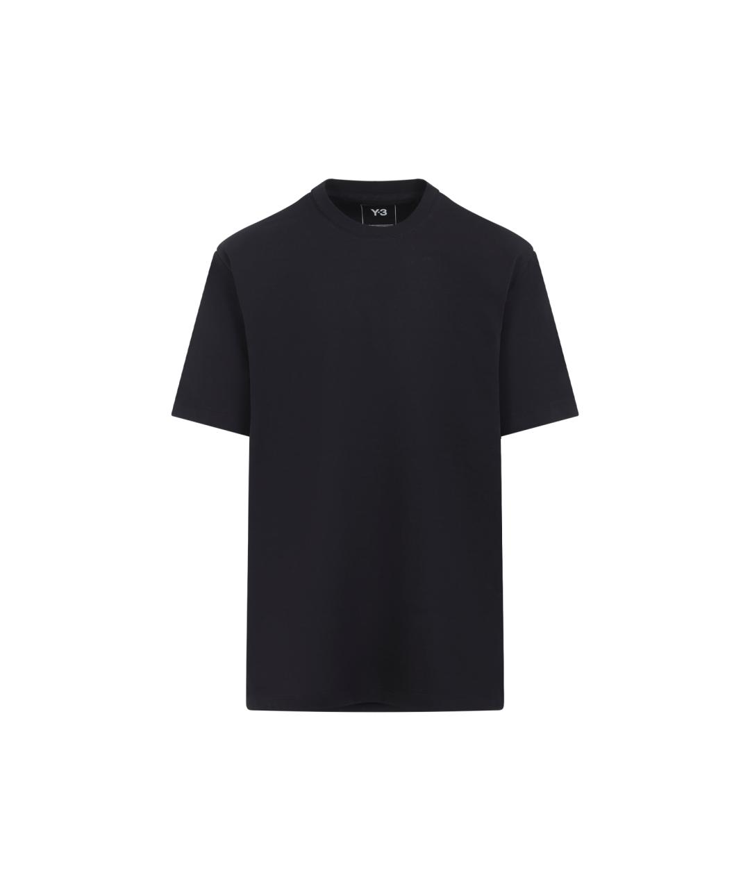 Y-3 Черная хлопковая футболка, фото 1