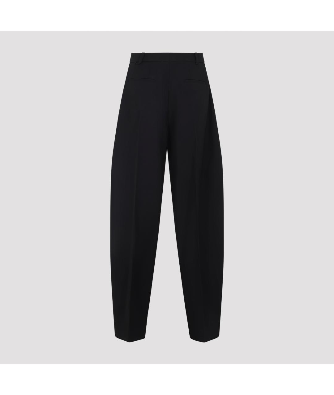 JACQUEMUS Черные шерстяные прямые брюки, фото 4