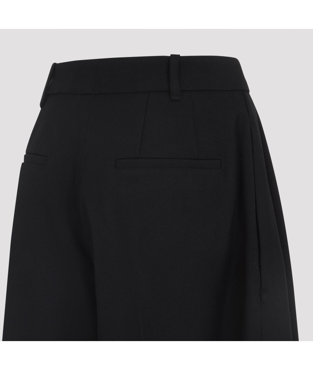 JACQUEMUS Черные шерстяные прямые брюки, фото 3