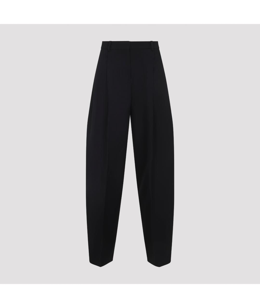 JACQUEMUS Черные шерстяные прямые брюки, фото 2