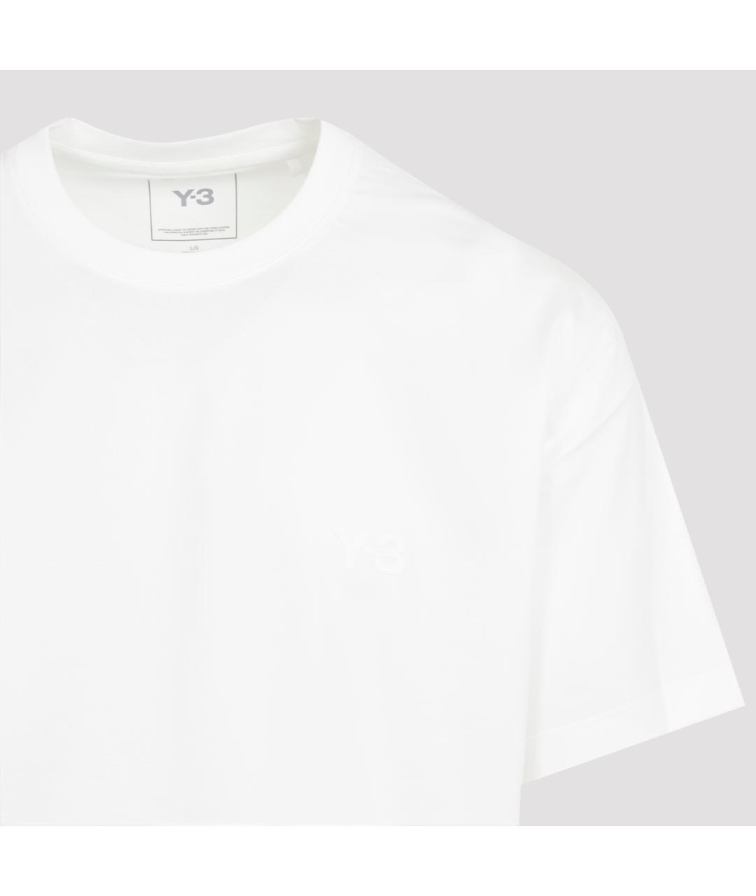 Y-3 Белая хлопковая футболка, фото 2