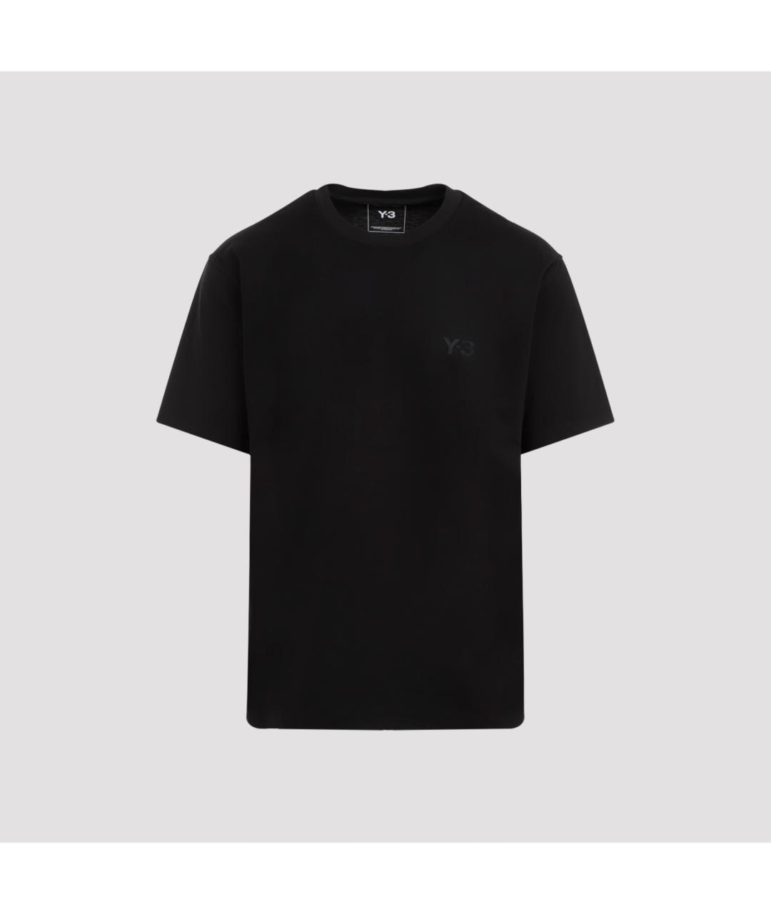 Y-3 Черная хлопковая футболка, фото 2