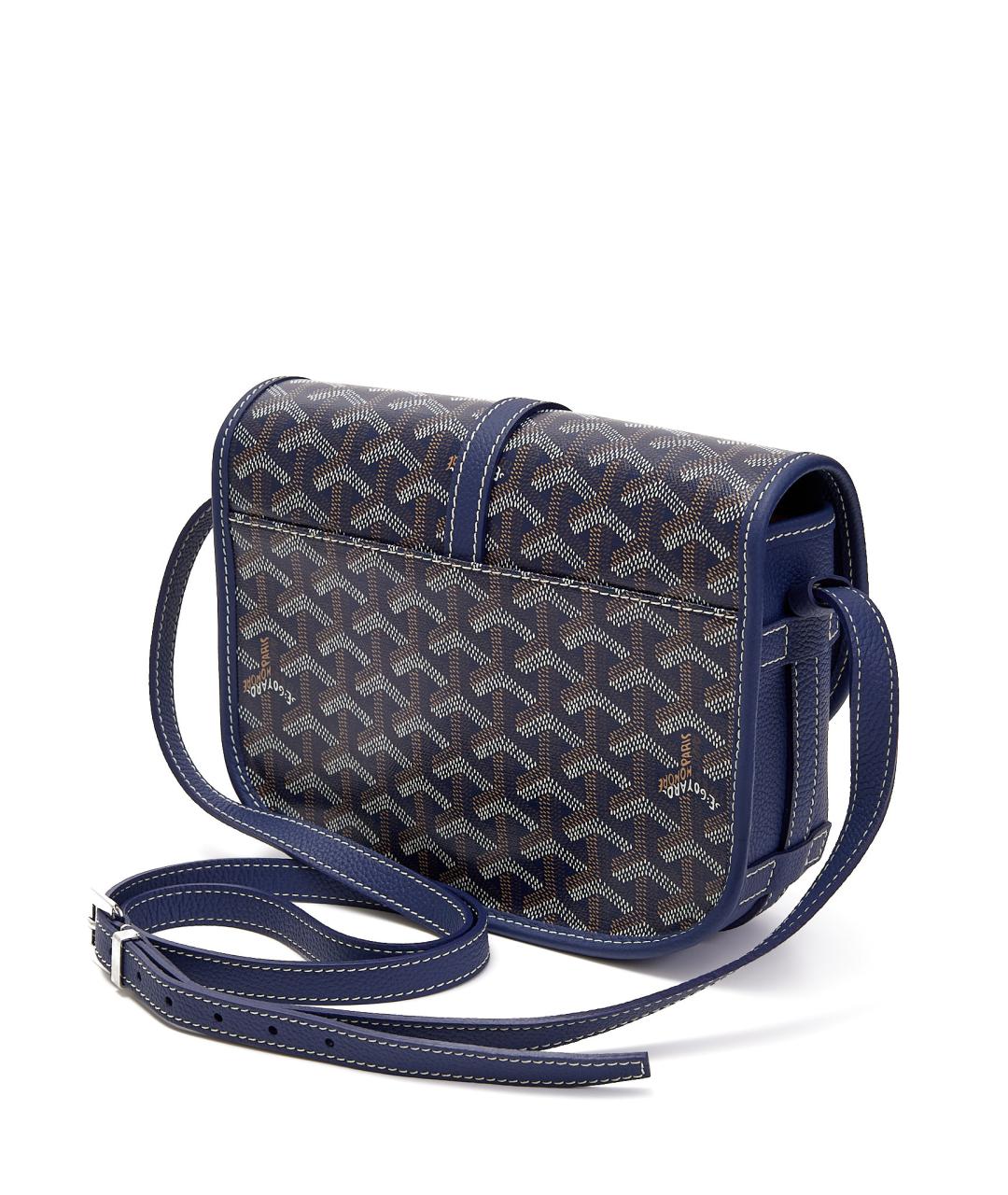 GOYARD Синяя кожаная сумка на плечо, фото 3