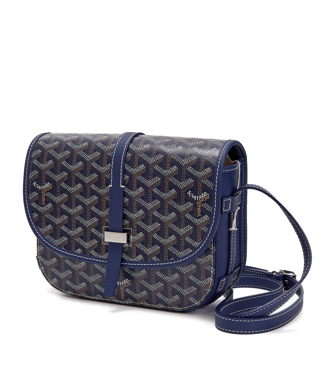 GOYARD Синяя кожаная сумка на плечо, фото 2