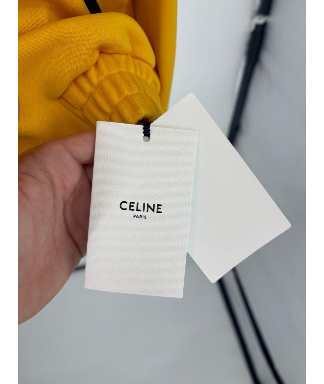 CELINE Желтая полиэстеровая куртка, фото 5