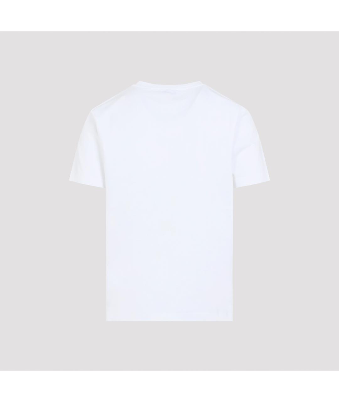 OFF-WHITE Белая хлопковая футболка, фото 4