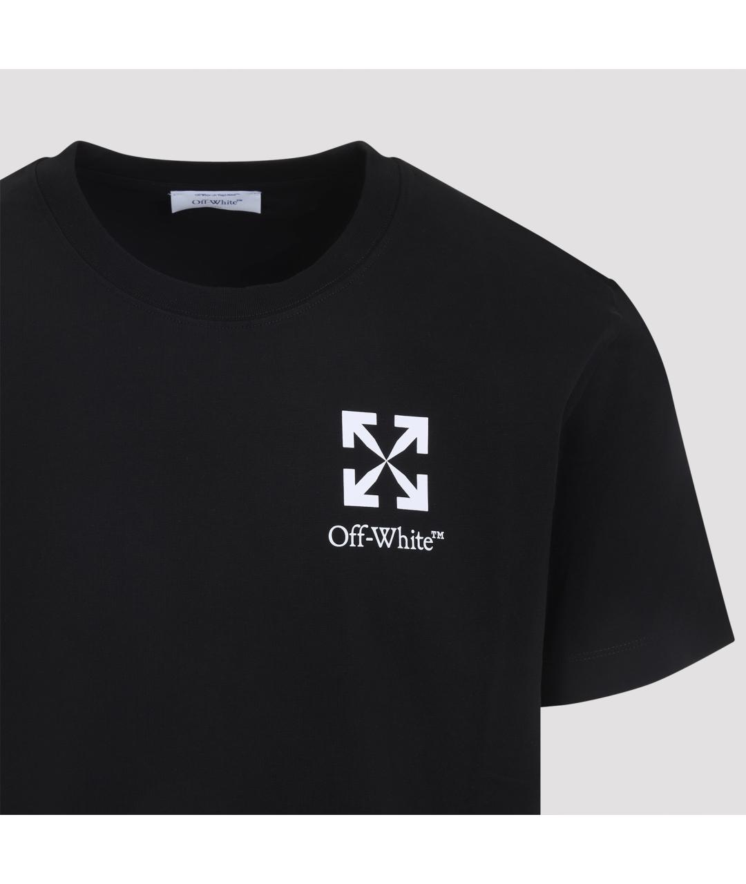 OFF-WHITE Черная хлопковая футболка, фото 5