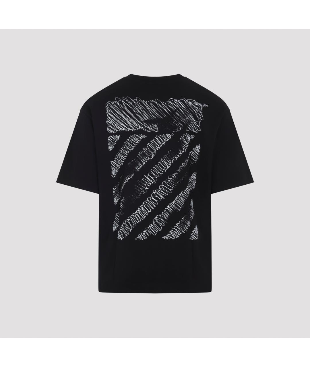 OFF-WHITE Черная хлопковая футболка, фото 4