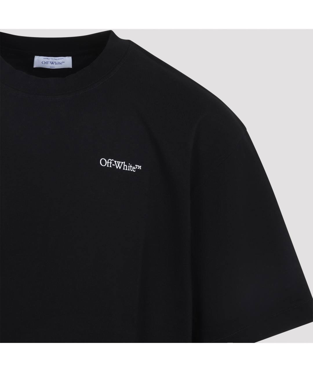 OFF-WHITE Черная хлопковая футболка, фото 5
