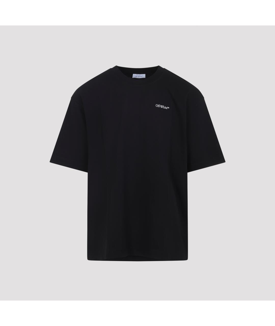 OFF-WHITE Черная хлопковая футболка, фото 3