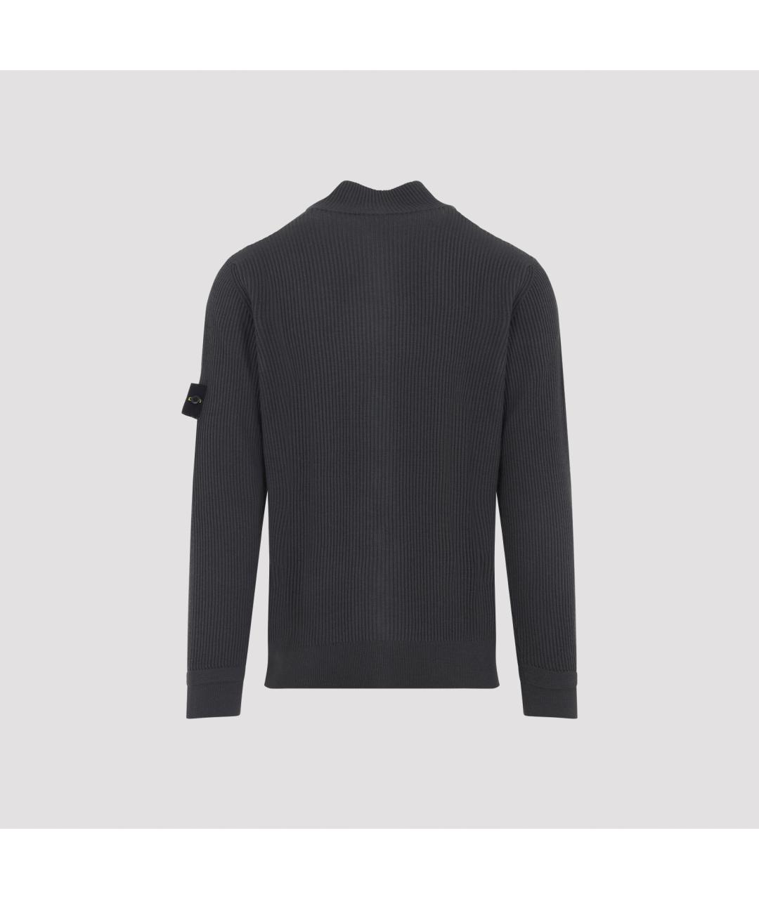 STONE ISLAND Антрацитовый шерстяной кардиган, фото 4