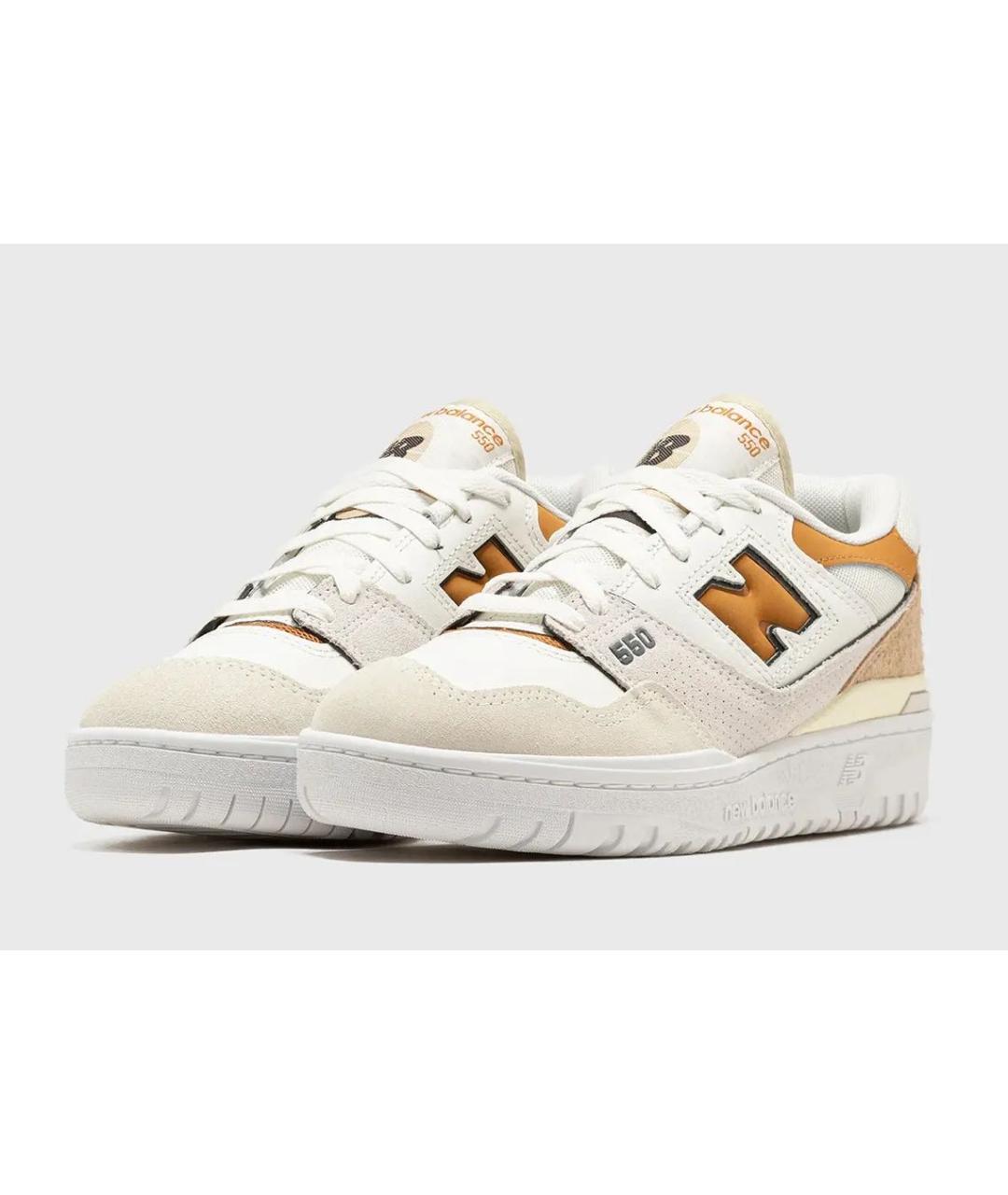 NEW BALANCE Бежевые кожаные кеды, фото 4