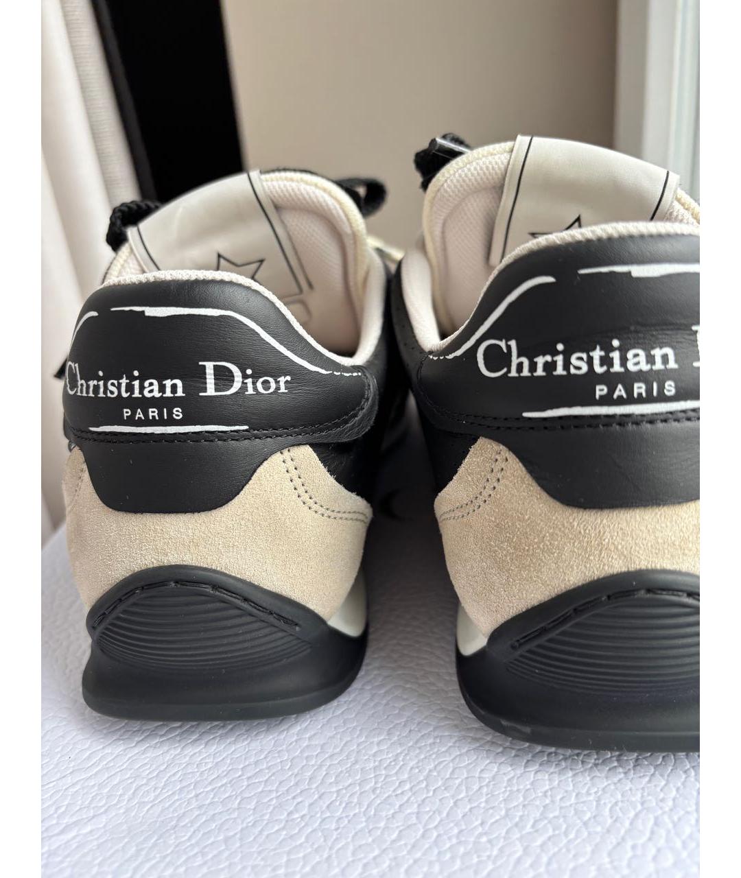 CHRISTIAN DIOR Черные кожаные кроссовки, фото 4