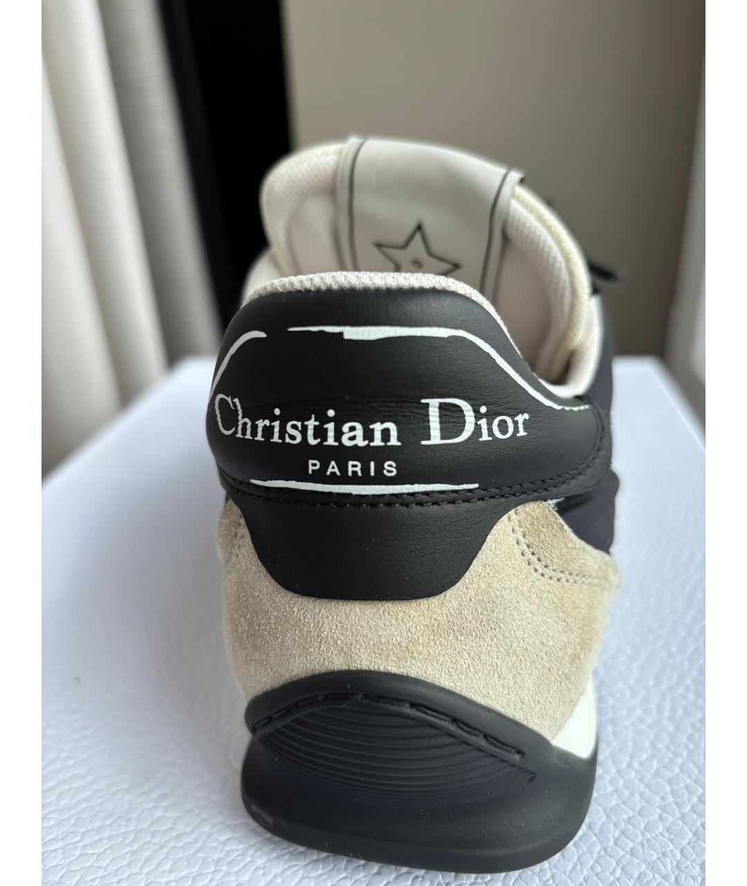 CHRISTIAN DIOR Черные кожаные кроссовки, фото 6